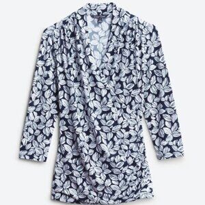 41 Hawthorn Henri Ruched Detail Knit Top - Navy - L